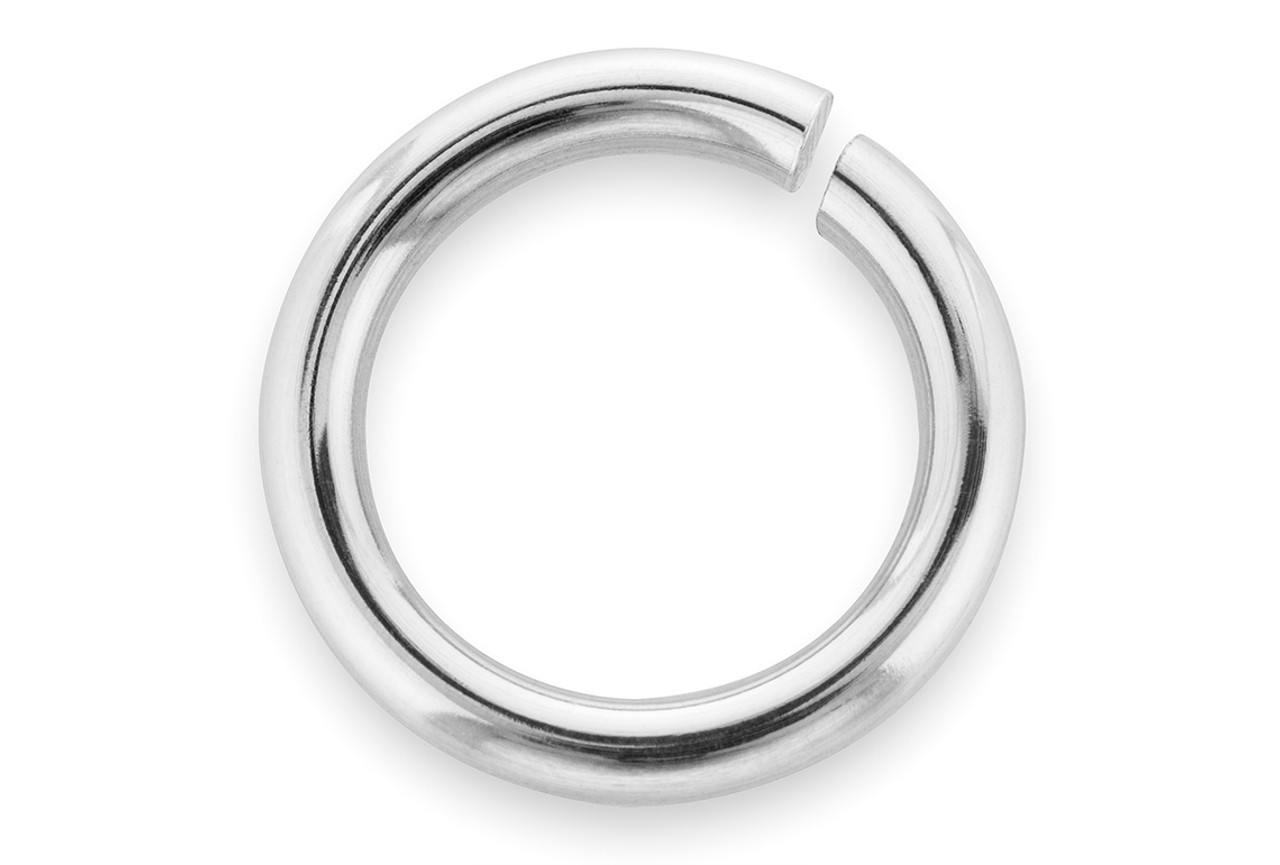10 Pcs Bag of 7 mm 20g Silver Open Jump Rings